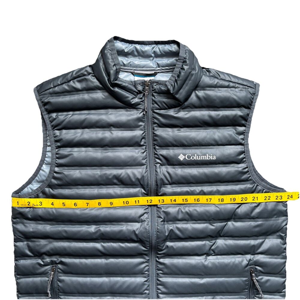 Columbia Mens Flash Forward Down Vest Sz Large Black Gray RDS 650 Fill Packable - Picture 4 of 10